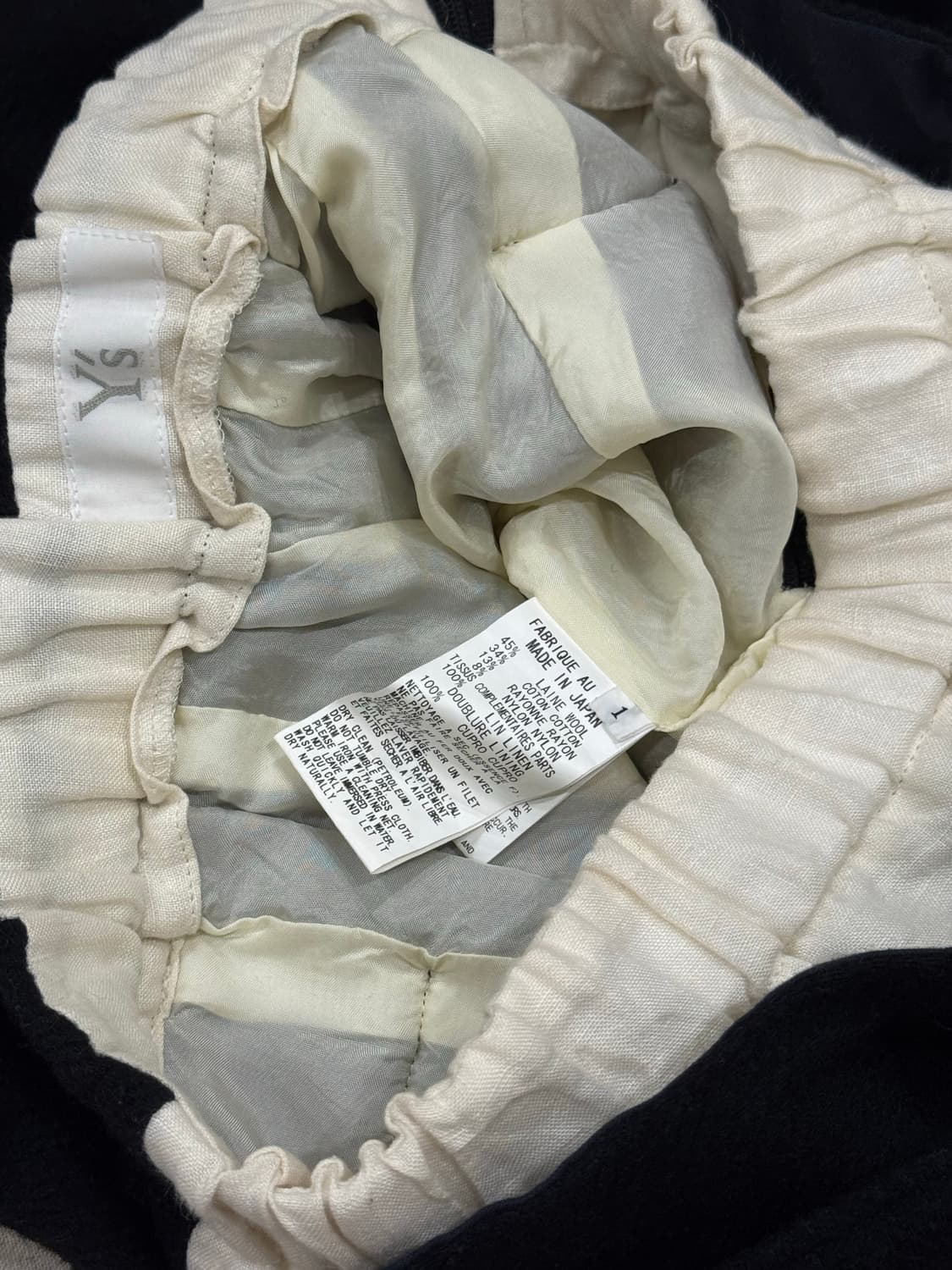 요지야마모토 울 레이어드 벨트 하카마 팬츠 상품이미지7