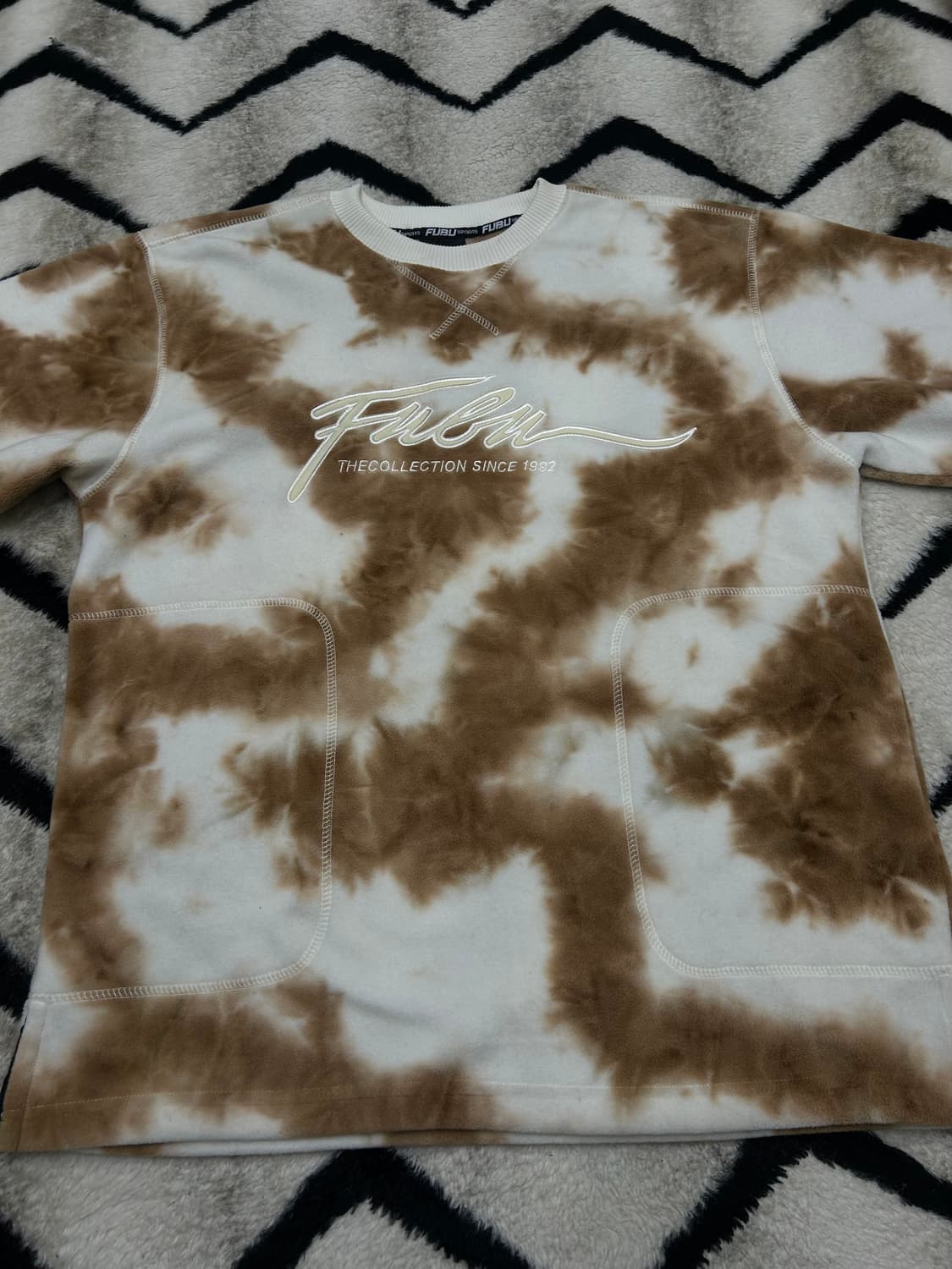 [M]FUBU 타이다이 오버핏 플리스 맨투맨/릴렉스드 핏 상품이미지3