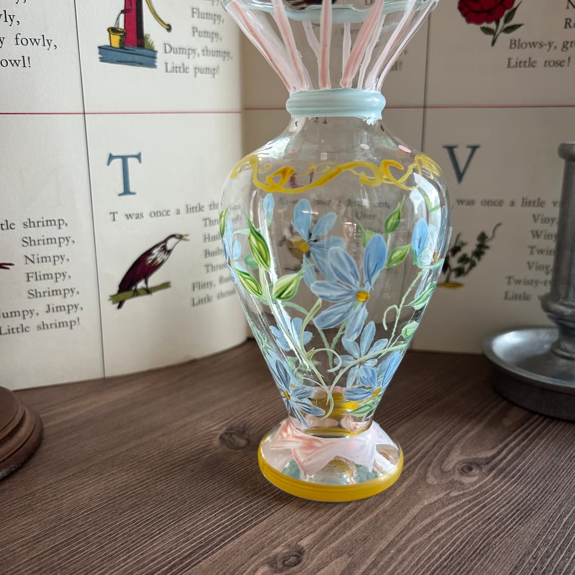 핸드페인티드 빈티지 화병 꽃병  상품이미지2