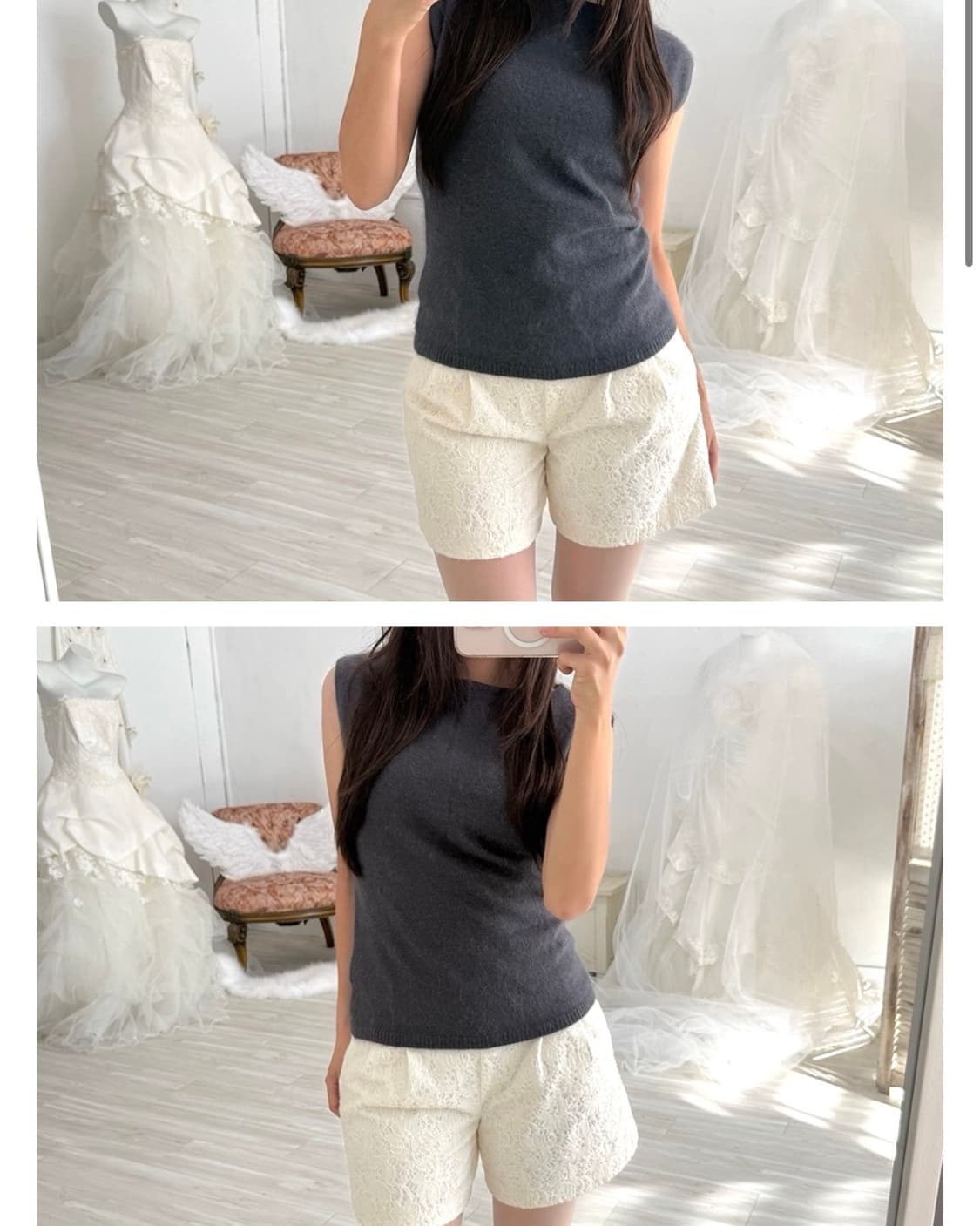 Ivory lace short pants  상품이미지10