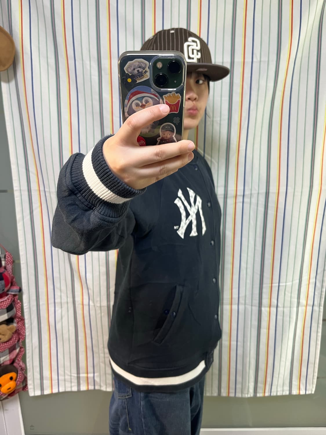 Majestic 마제스틱 뉴욕 양키스 스웨트 바시티 자켓 상품이미지8