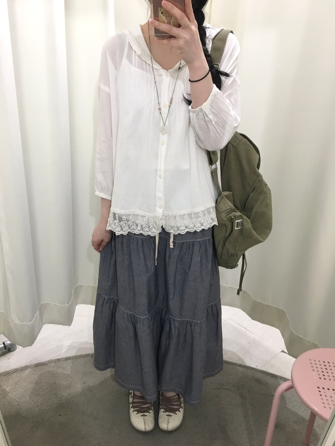 stripe point skirt 상품이미지3