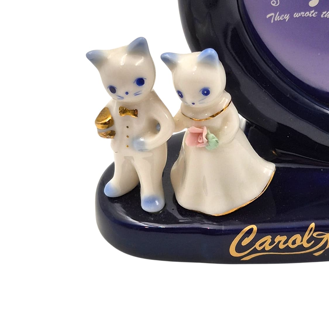 00s 웨딩 고양이 하트 도자기 액자&오르골 상품이미지2