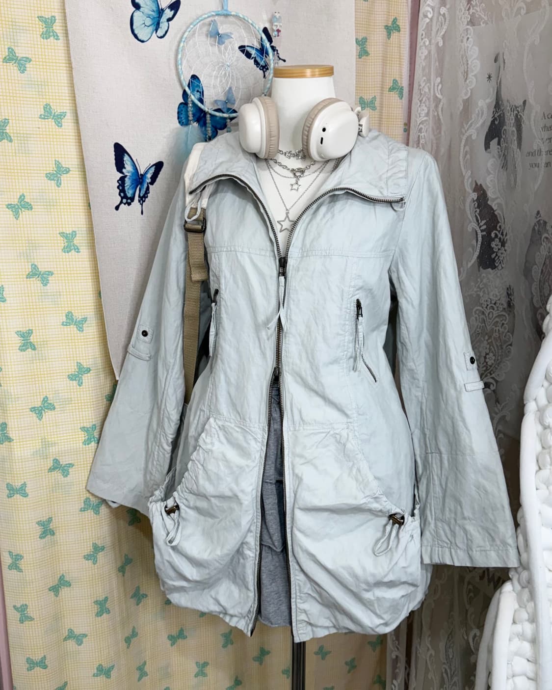 아이스 블루 투웨이 집업 자켓 상품이미지2