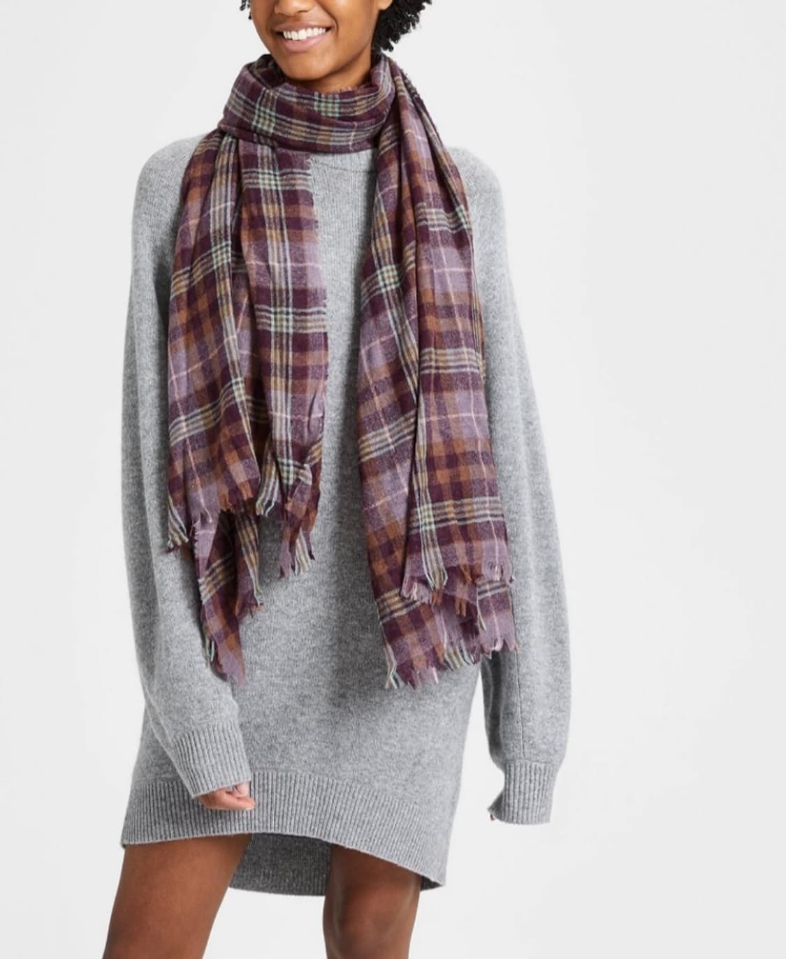 theory 캐시미어 체크 머플러  상품이미지1