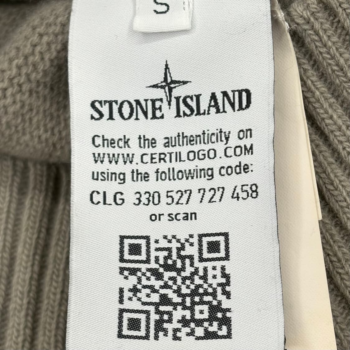 Stone Island 와펜 패치 그레이 울 니트 상품이미지4
