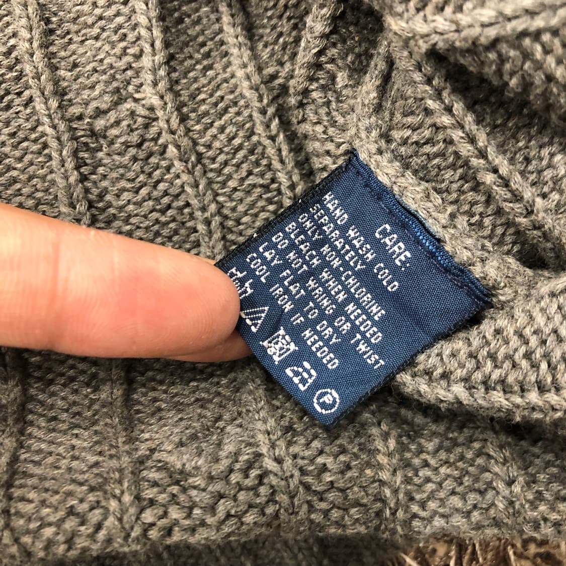 L 폴로 랄프로렌 핑크 포니 케이블 그레이 니트 상품이미지6