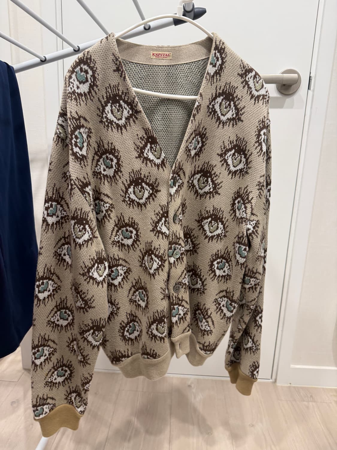 캐피탈 8G 자카드 니트 스피크이지 패턴 숏 가디건 엔진 3사이즈 상품이미지1