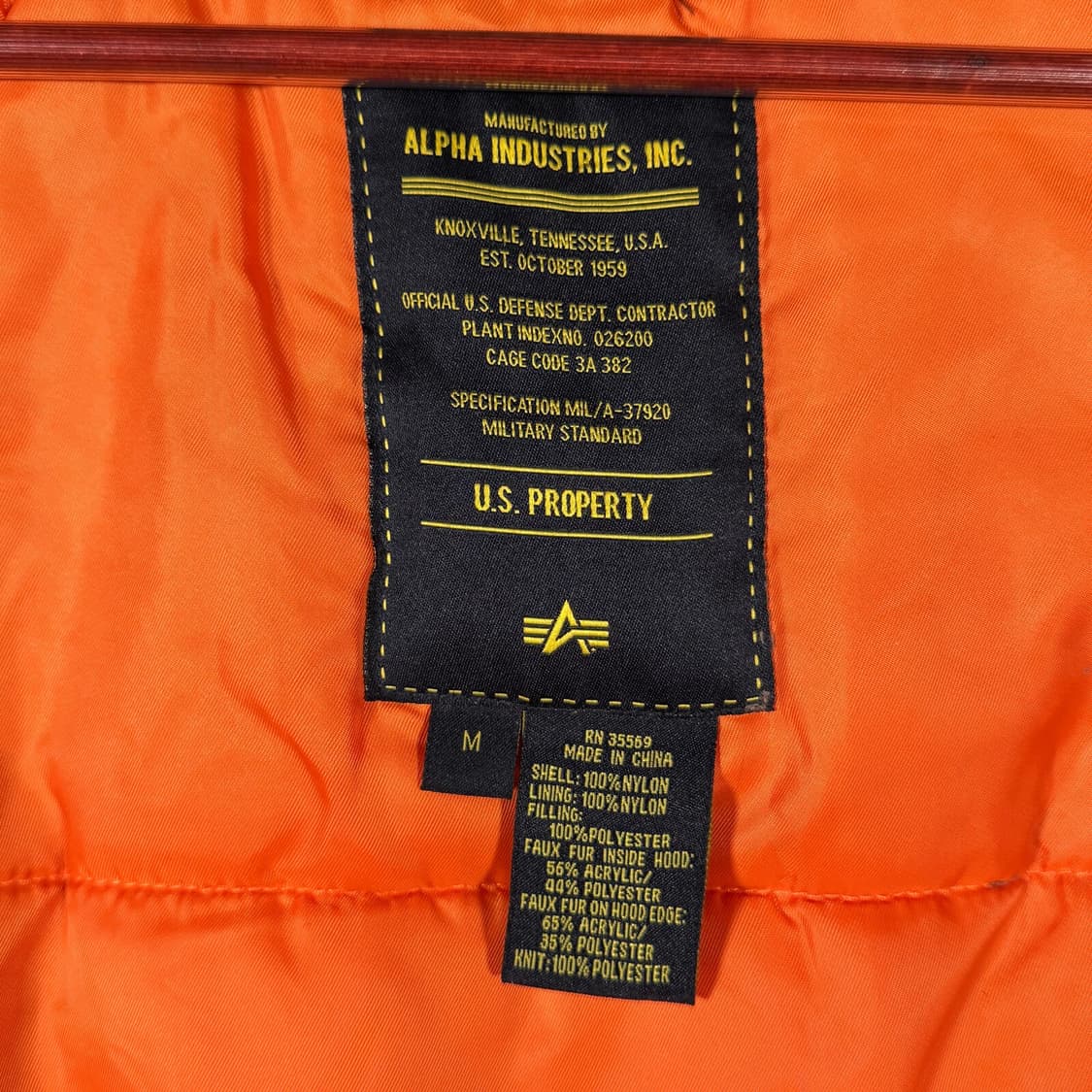 00s 알파 인더스트리 N-3B 파카 다크 브라운 상품이미지6