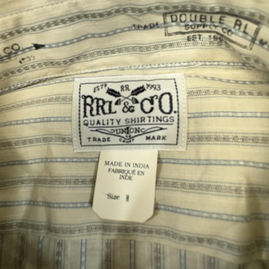 90s RRL 스트라이프 버튼다운 셔츠 상품이미지3