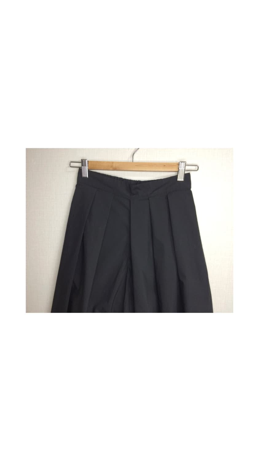 muji 무인양품 이지 와이드 핀턱 블랙 팬츠 상품이미지2