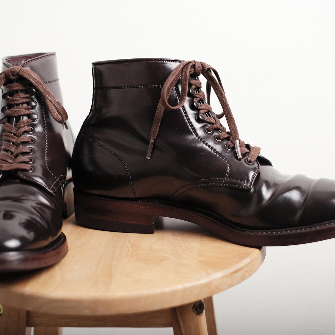 알든 모디파이드 라스트 버건디 코도반 플레인토 부츠 8.5D 사이즈 상품이미지9