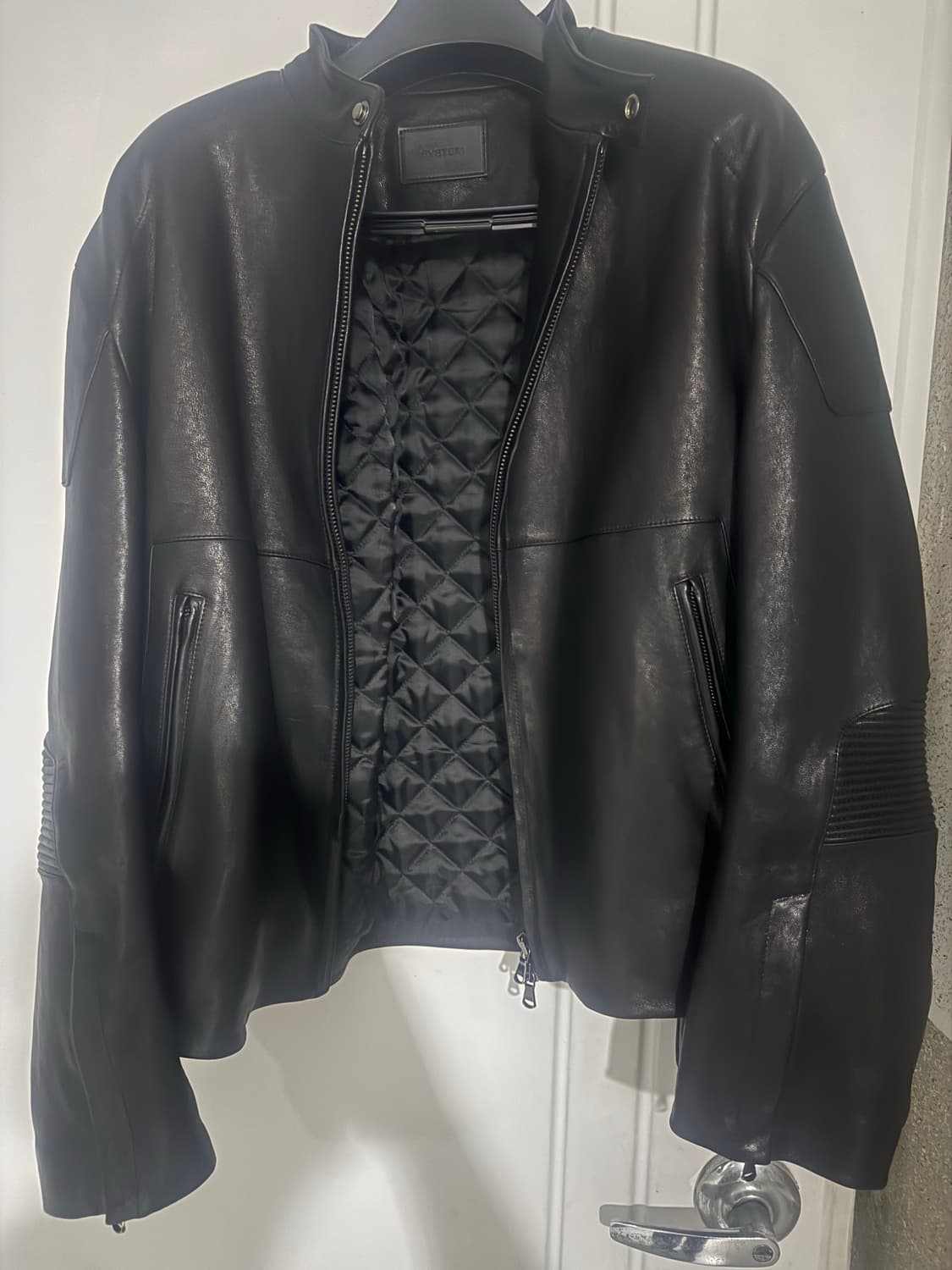 시스템옴므 바이커 램스킨 레더자켓 상품이미지1