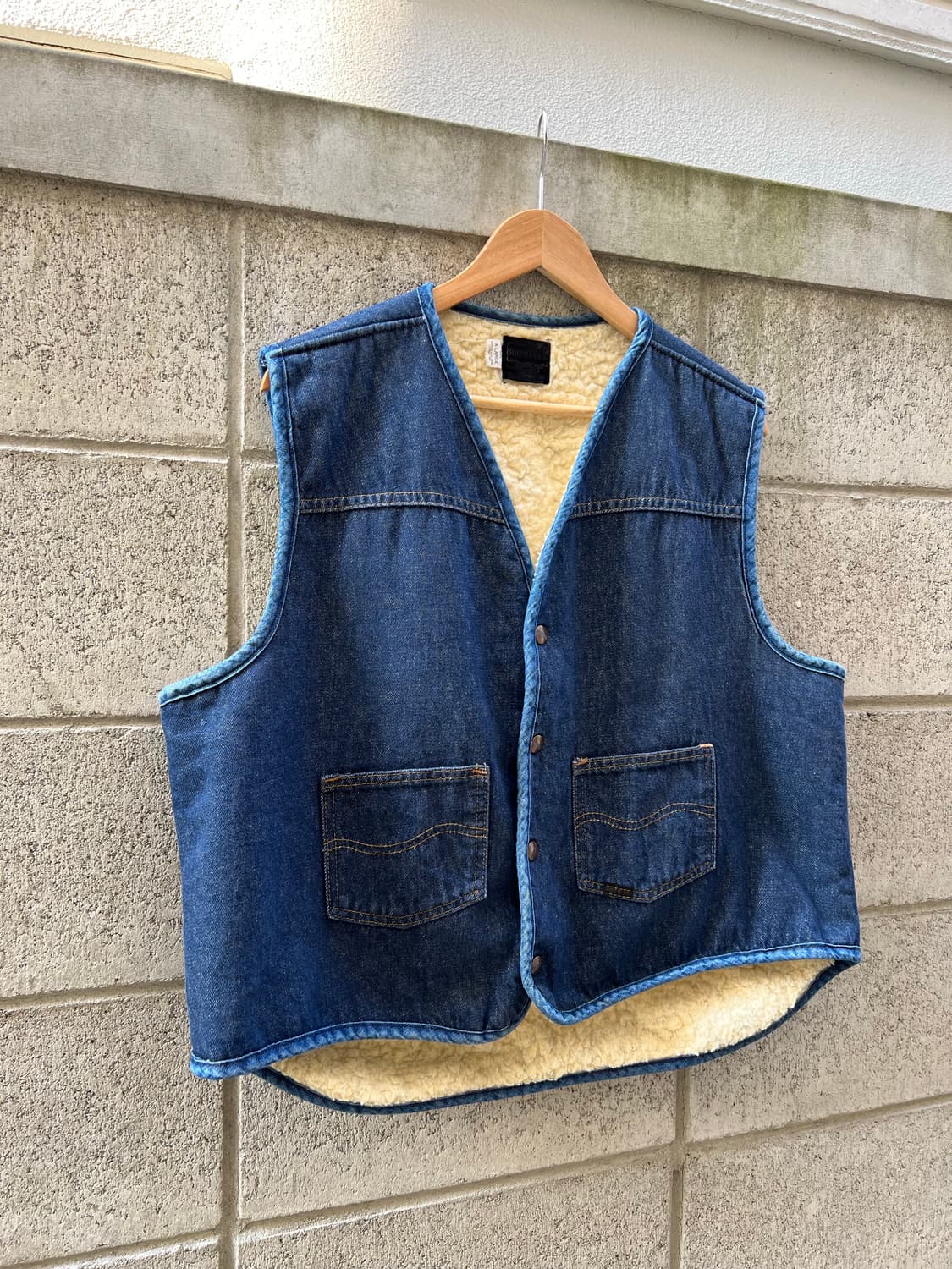 1970s SEARS ROEBUCKS DENIM 데님쉐르파베스트 상품이미지5