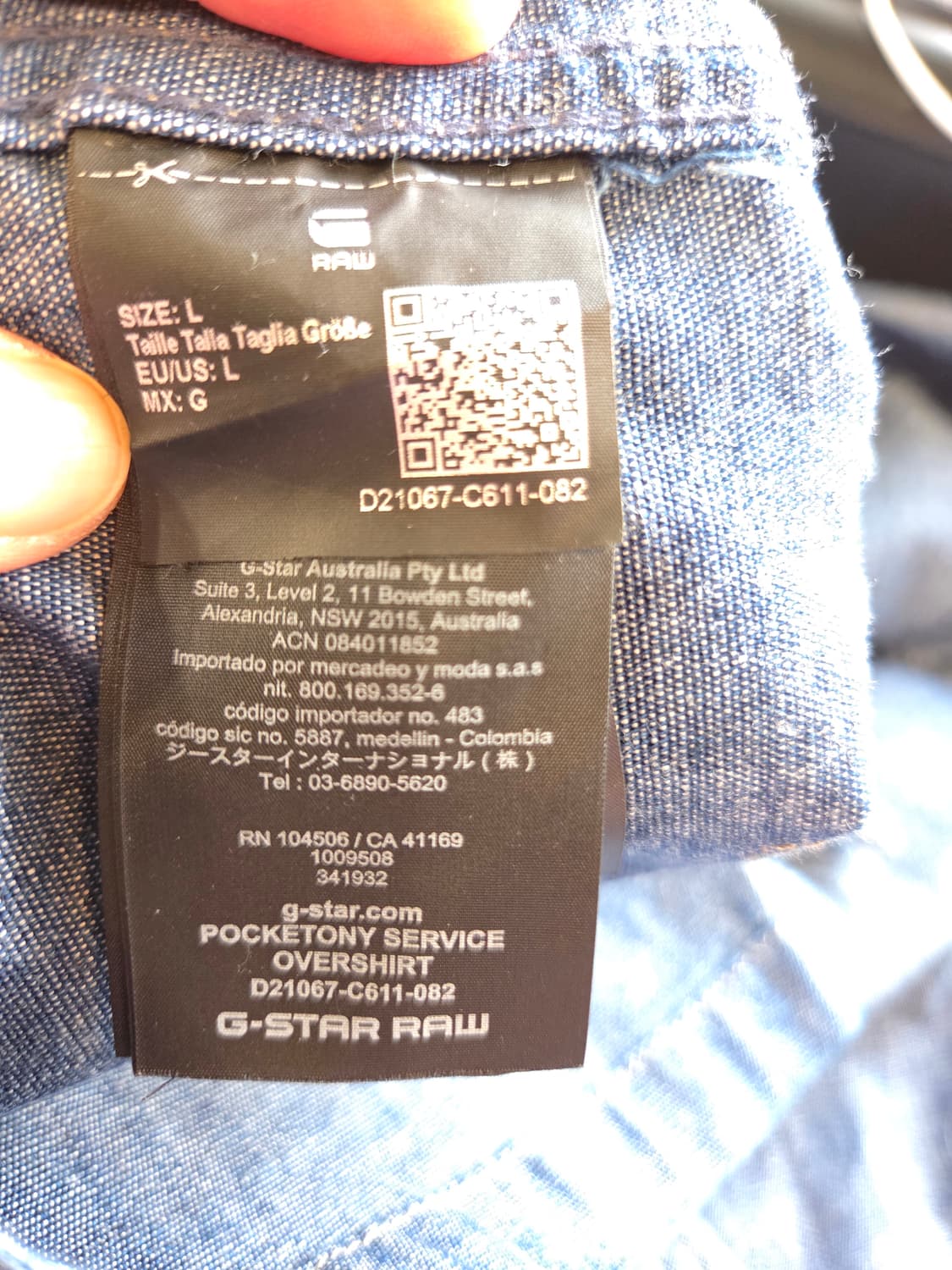 G-Star Raw 데님 셔츠 자켓(L)디피용 상품이미지6