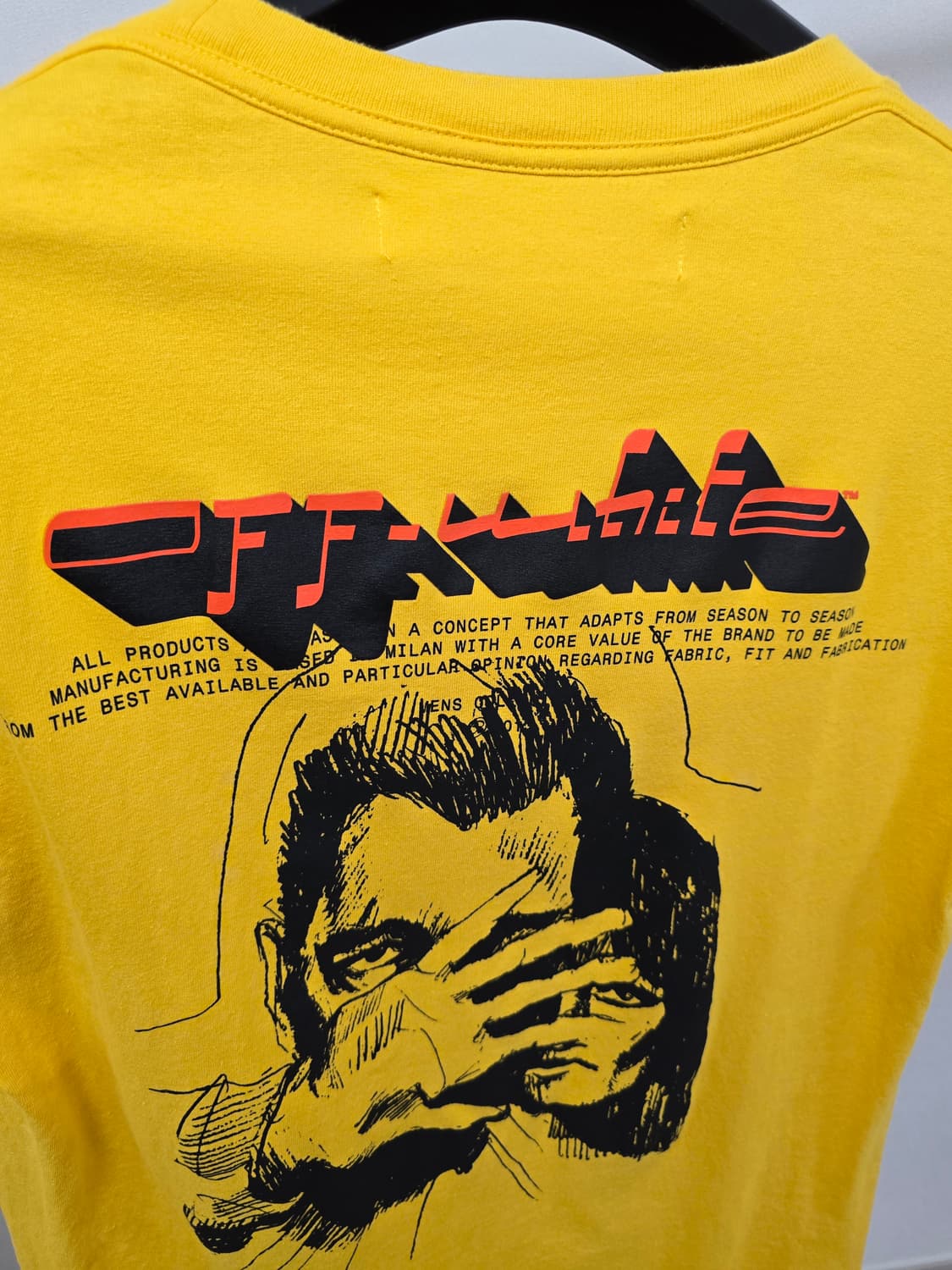 오프화이트 OFF 로고 반팔 티셔츠 s사이즈 95 판매 상품이미지3