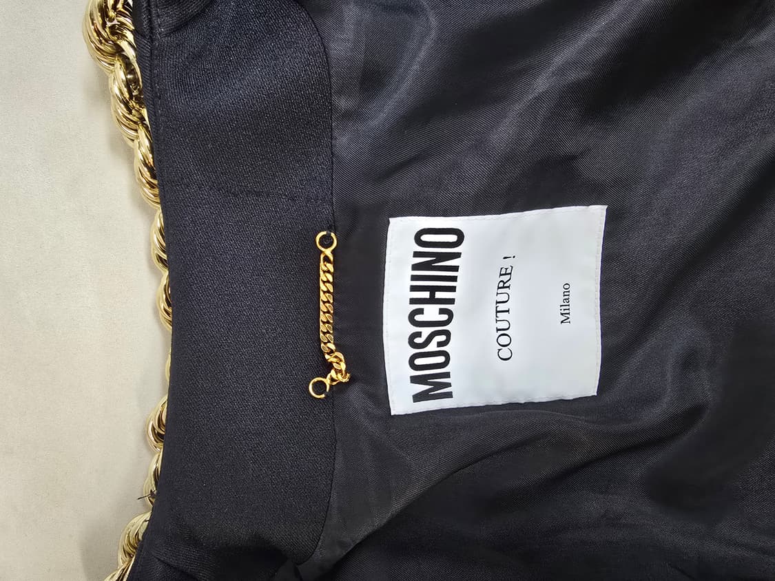 모스키노 꾸뛰르 매장판 골드체인 롱코트 상품이미지9