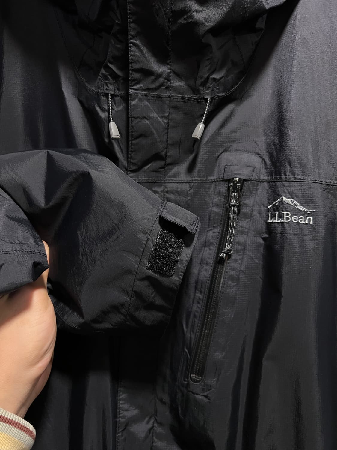 [2XL]L.L.Bean 엘엘빈 플리스 라이닝 블랙 나일론 윈드 브레이커 상품이미지5