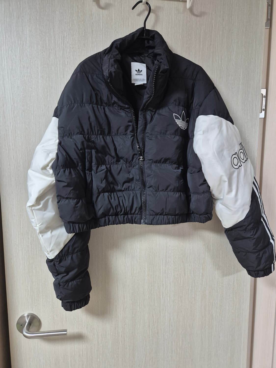 아디다스 제니 패딩 크롭 숏패딩 푸퍼 다운 자켓 블랙 상품이미지5