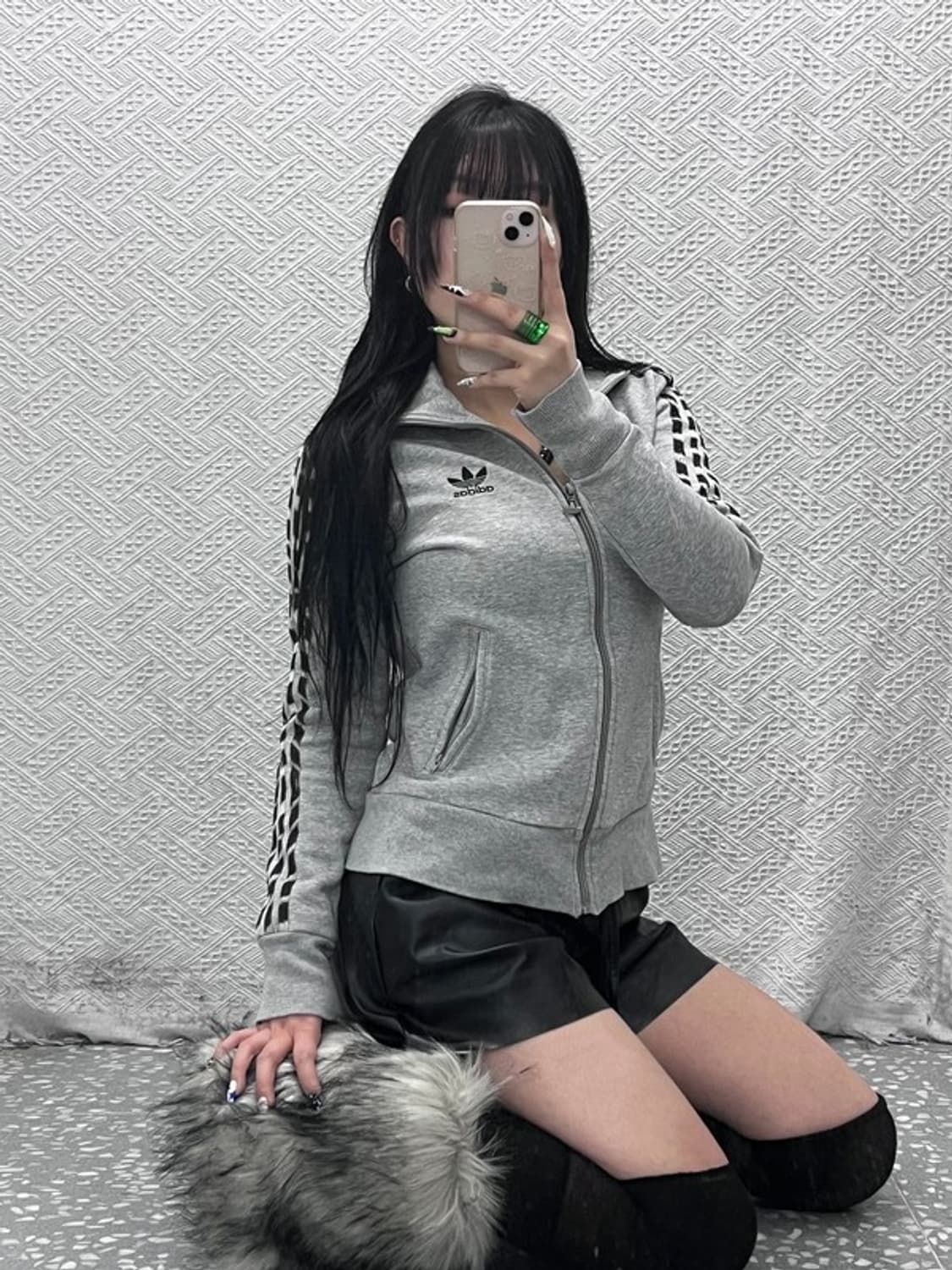 아디다스 희귀 갸루 지브라 레오파드 스웻 져지 집업 95 C08571 상품이미지1