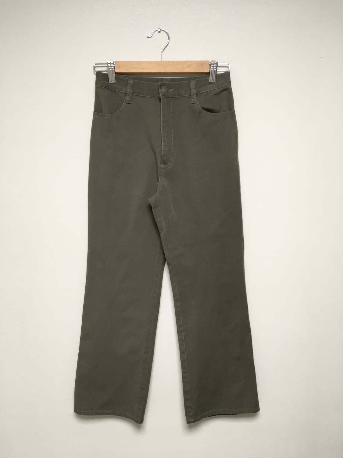 vintage stretch semi-bootcut pants khaki 상품이미지5