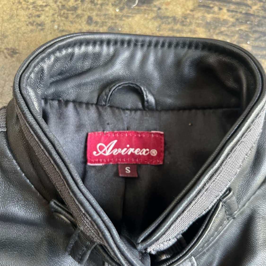 아비렉스 양가죽 셔링 슬림핏 자켓 상품이미지8