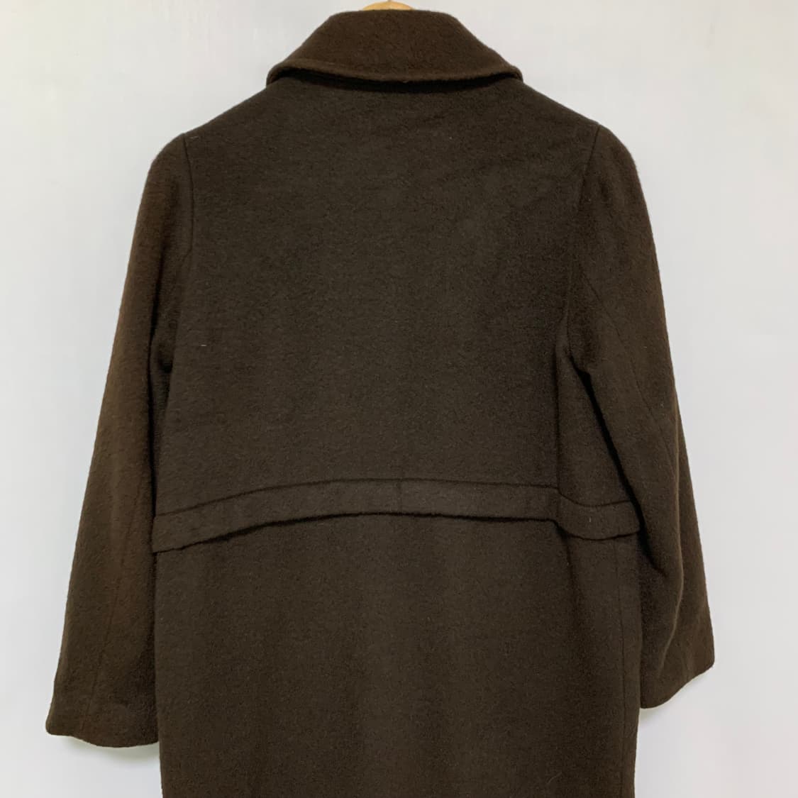 TIME 타임 한섬 빈티지 모직 코트 다크 브라운 상품이미지6