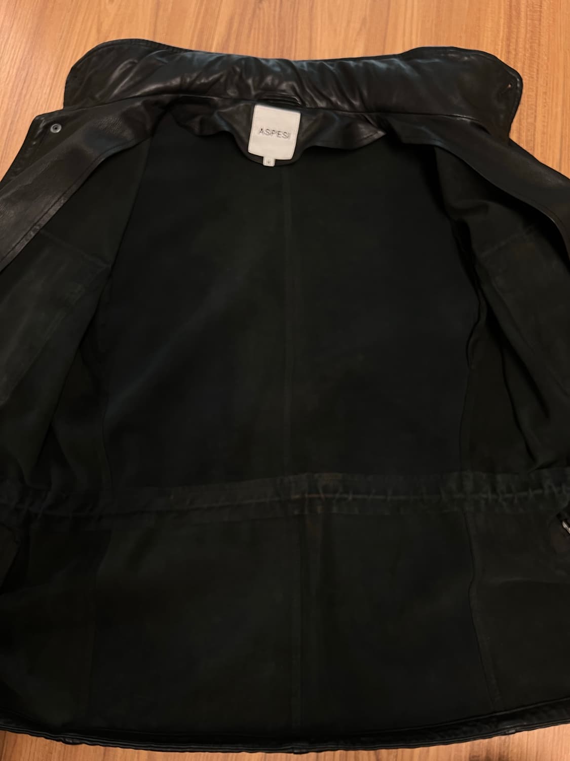 Aspesi 남성 가죽 사파리 자켓 블랙 M 상품이미지4