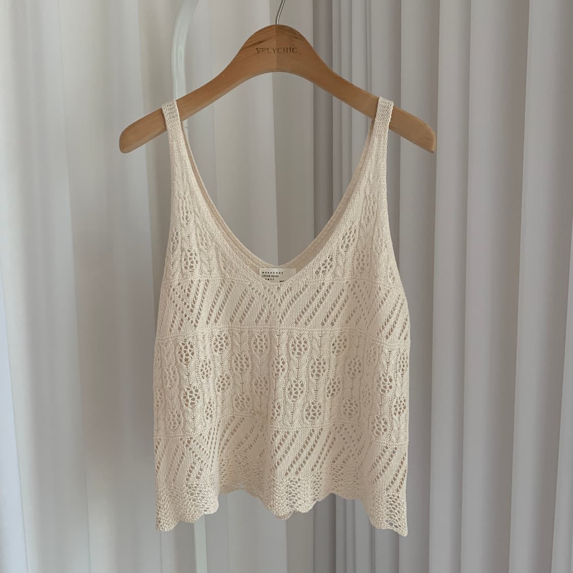 MONOCODE 크로셰 니트 뷔스티에 슬리브리스 상품이미지6