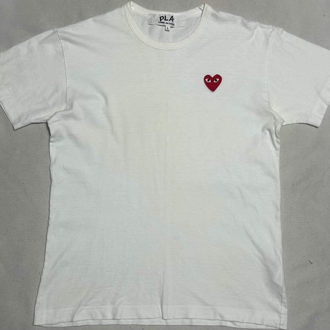 🫶🏻꼼데가르송 레드와펜 화이트 반팔티🫶🏻 상품이미지1