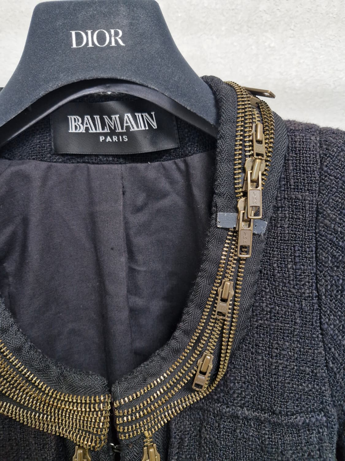 [34] 발망 SS10 멀티 지퍼 트위드 자켓 상품이미지5