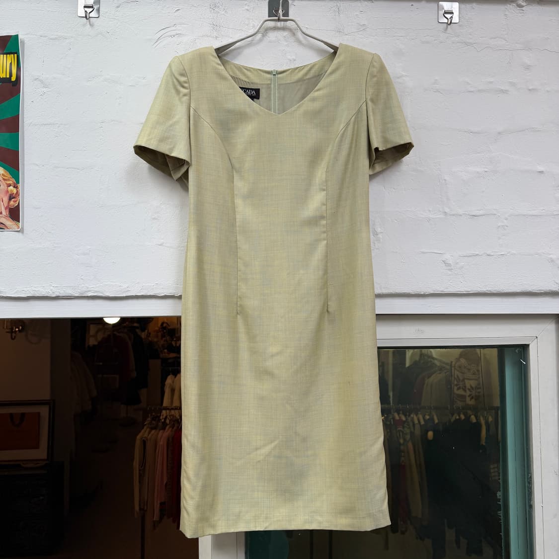 ESCADA 에스카다 울 실크 블렌드 반팔 원피스 38 상품이미지1