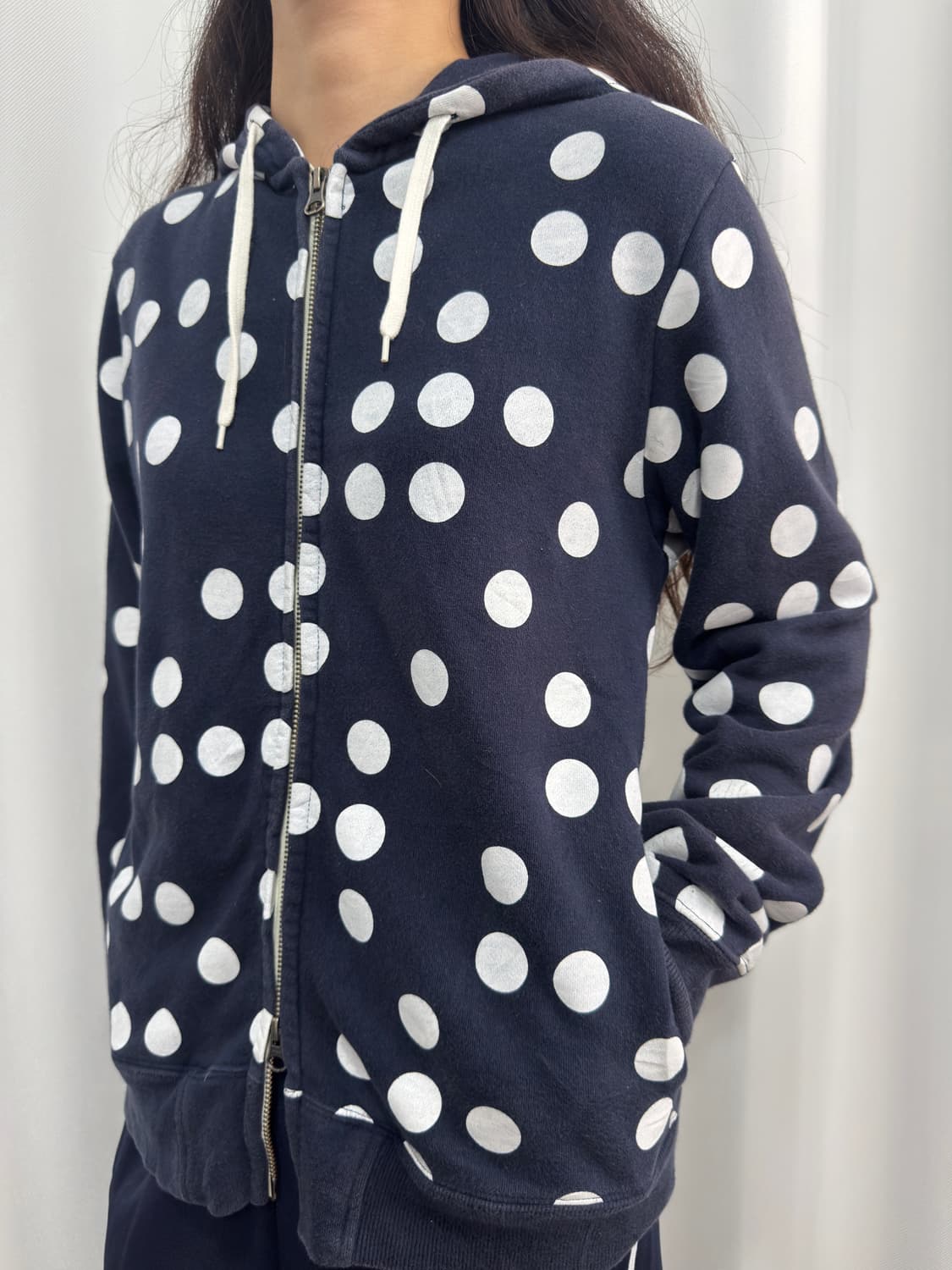 dot hood twoway zipup 상품이미지3