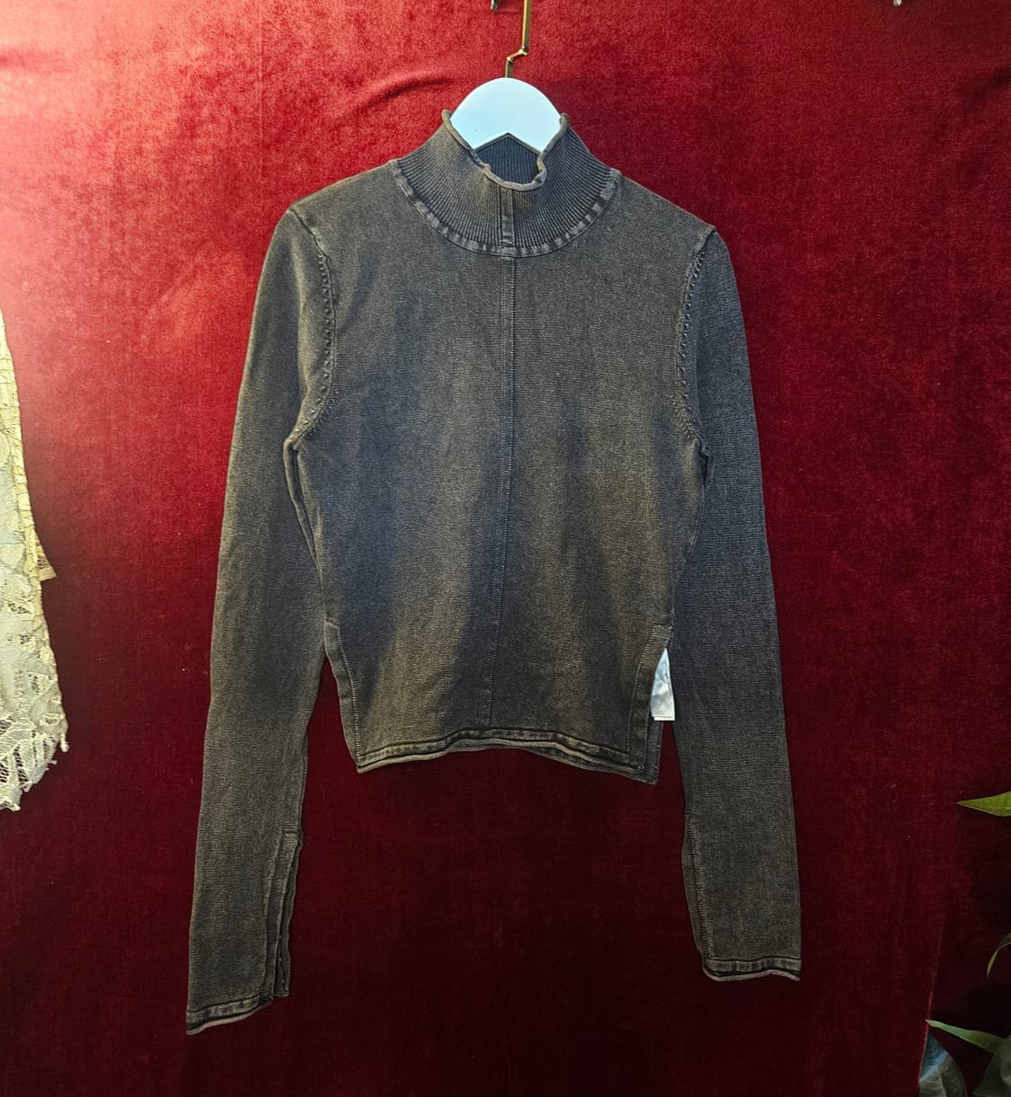 (새상품) 자라(ZARA) 에쉬드 워시드 긴팔 크롭 탑 S size 상품이미지2