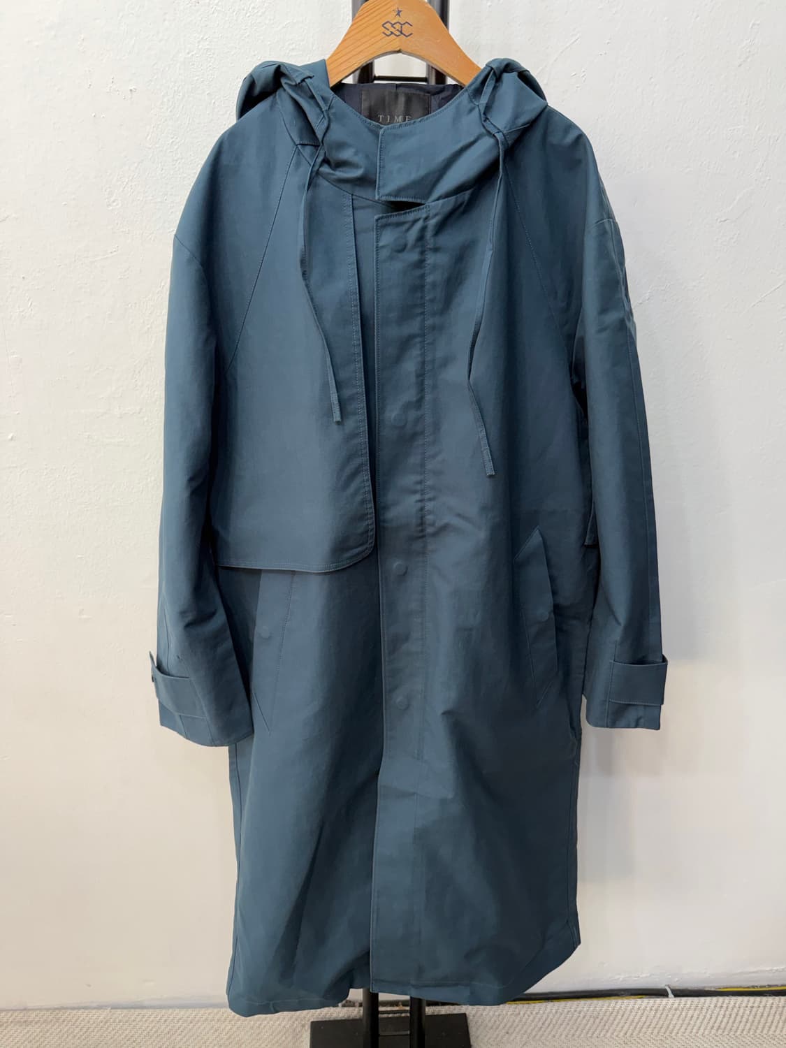 정품) 타임옴므 한섬 20ss 후드 롱 코트 자켓 100 상품이미지1