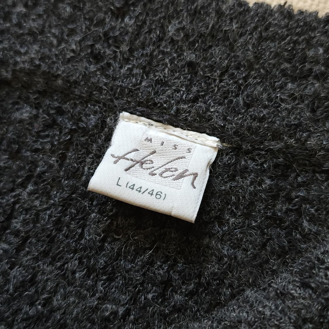 90s 프렌치 핸드메이드 울 니트 컨트리 자수 반집업 니트 L 상품이미지6