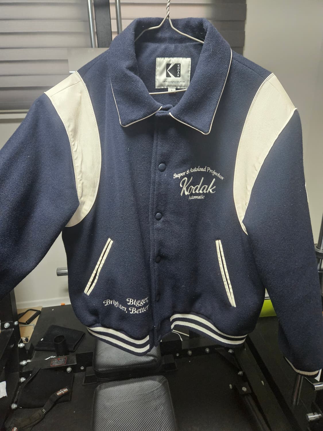 [L]코닥 울 바시티 자켓 네이비 상품이미지5