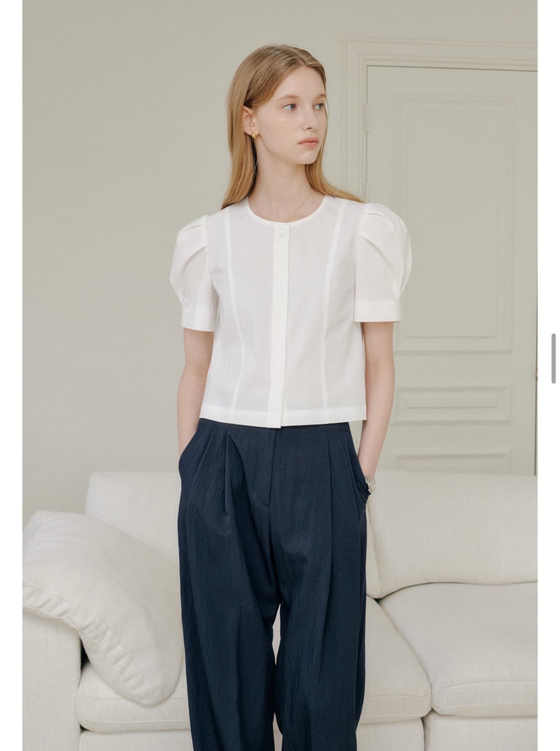 룩캐스트 애니 투 턱 와이드 팬츠 m 네이버 상품이미지2