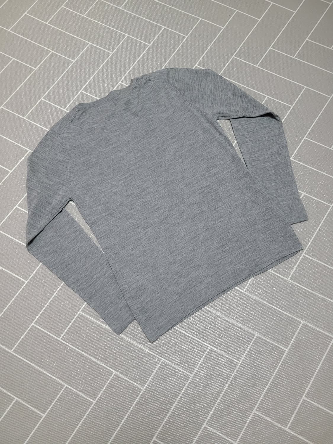 새상품)무인양품 무지 라보 울캐시미어 U넥 니트 티셔츠 L 상품이미지2