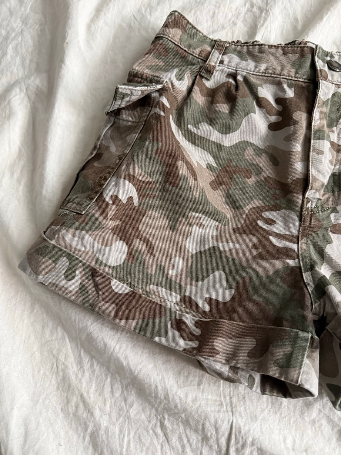 Y2k 카모 카고 반바지 상품이미지2