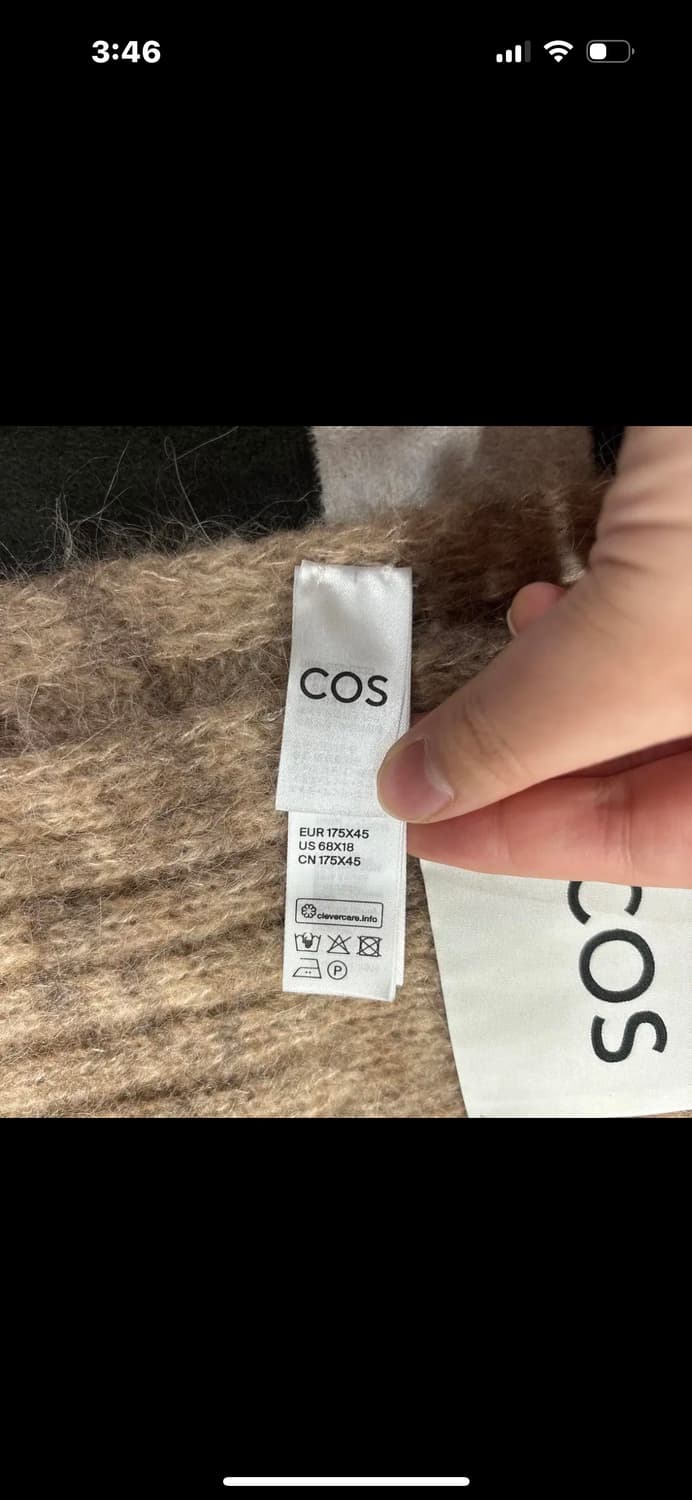 cos 코스 울알파카 머플러 베이지 상품이미지2