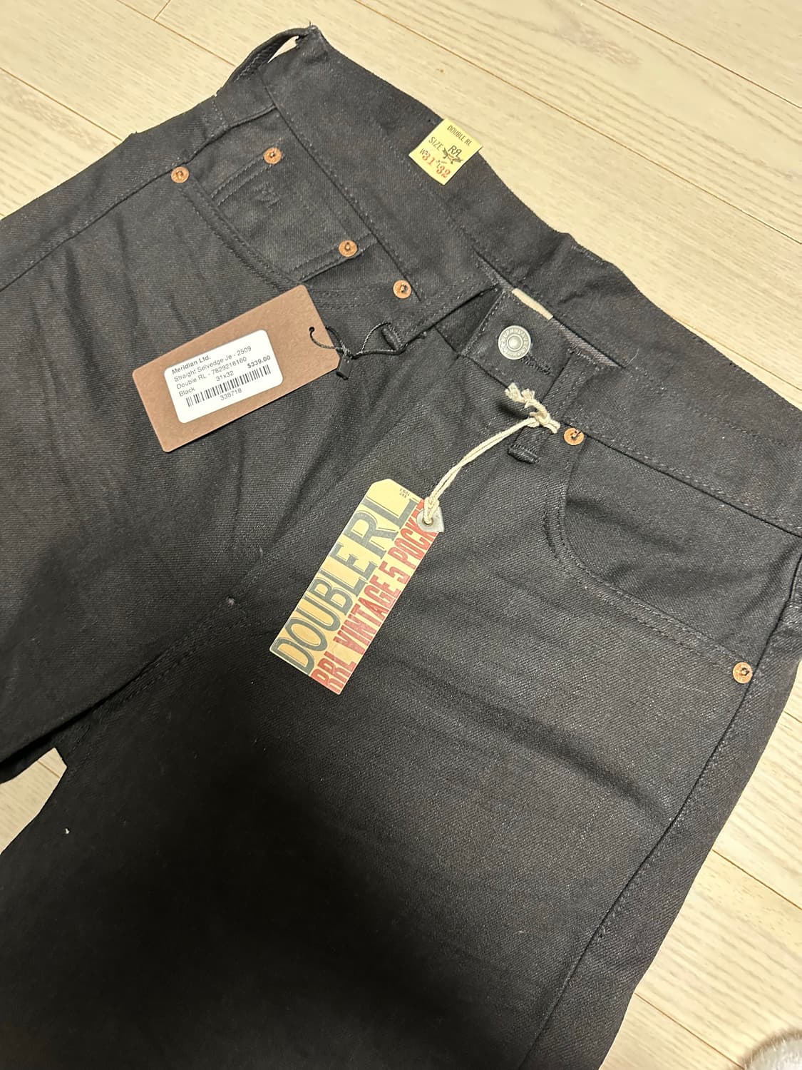 RRL 빈파포 블랙온블랙 판매 31/32 상품이미지3