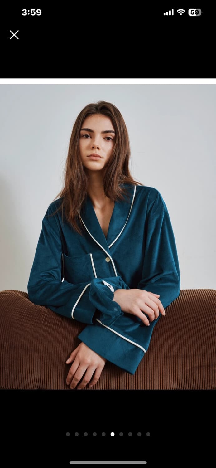 새상품) 울랄라 피치 기모 파자마 블루그린 정가 9.6만 현재 품절 상품이미지4