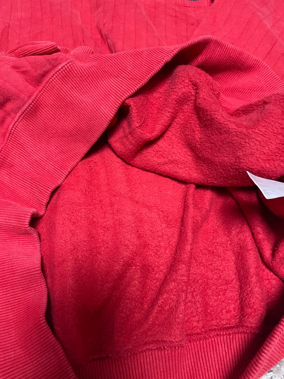 일본판 Club HL 레드 골지 긴팔 맨투맨 사이즈 110 상품이미지6