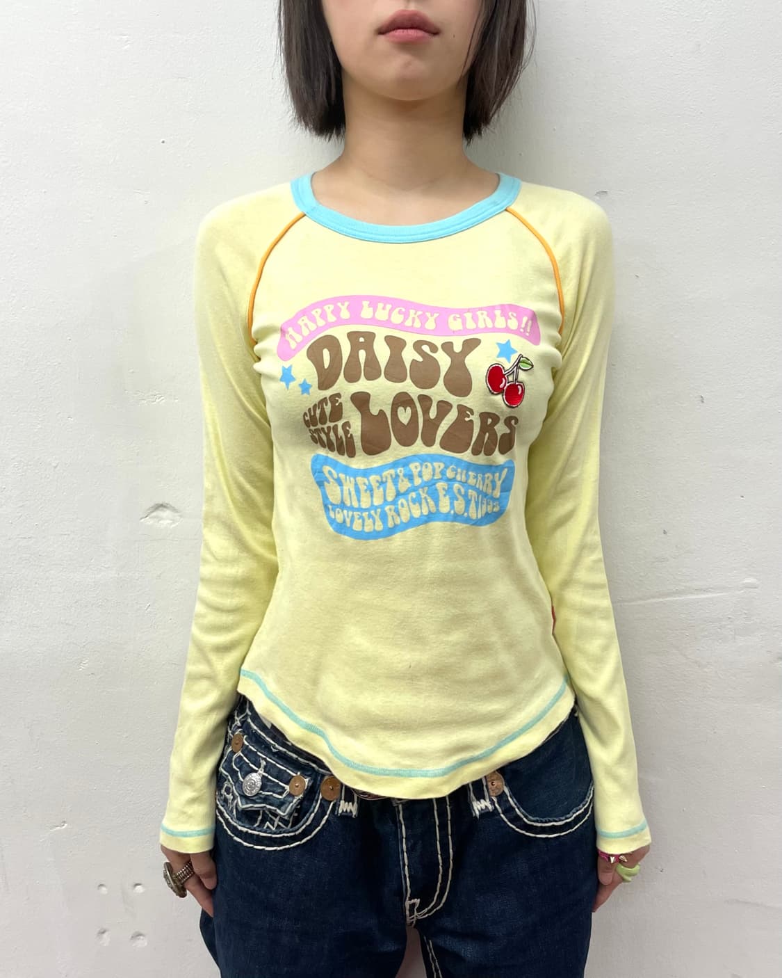 Daisy Love Cherry Yellow Long Sleeve 상품이미지2