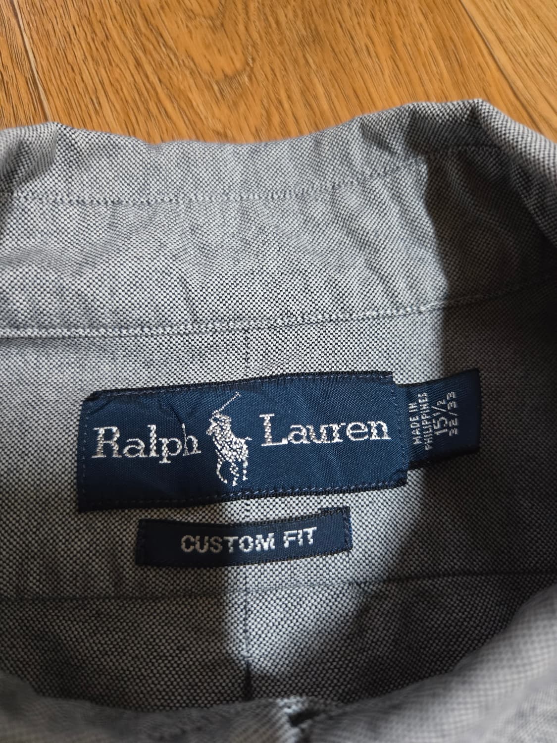 폴로 랄프로렌 신형 그레이 옥스포드 커스텀핏 셔츠 상품이미지7