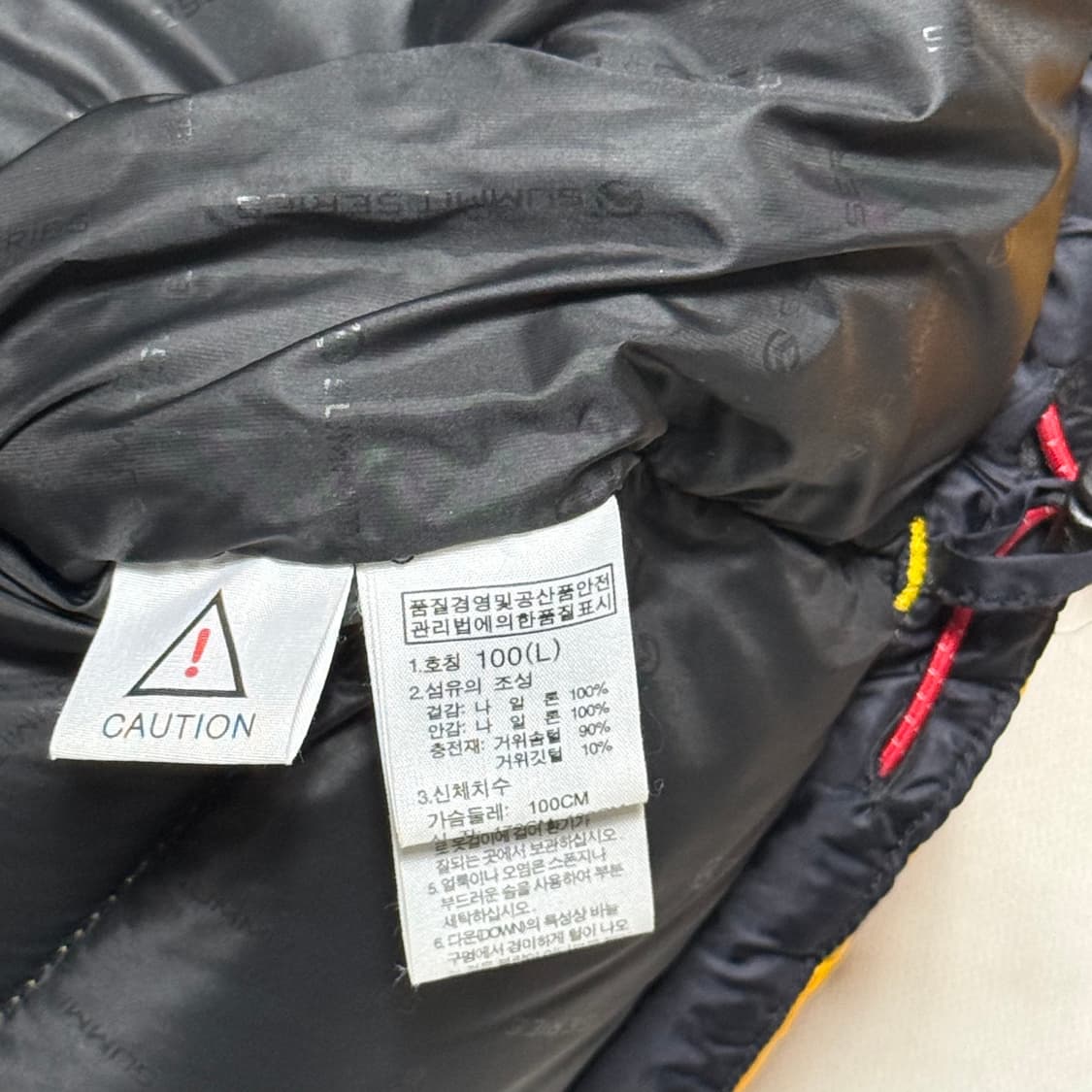 100 노스페이스 써밋시리즈 800 옐로우 구스다운 패딩 상품이미지5