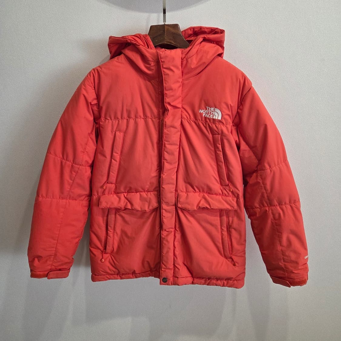 노스페이스 키즈 오렌지 패딩 140 상품이미지1