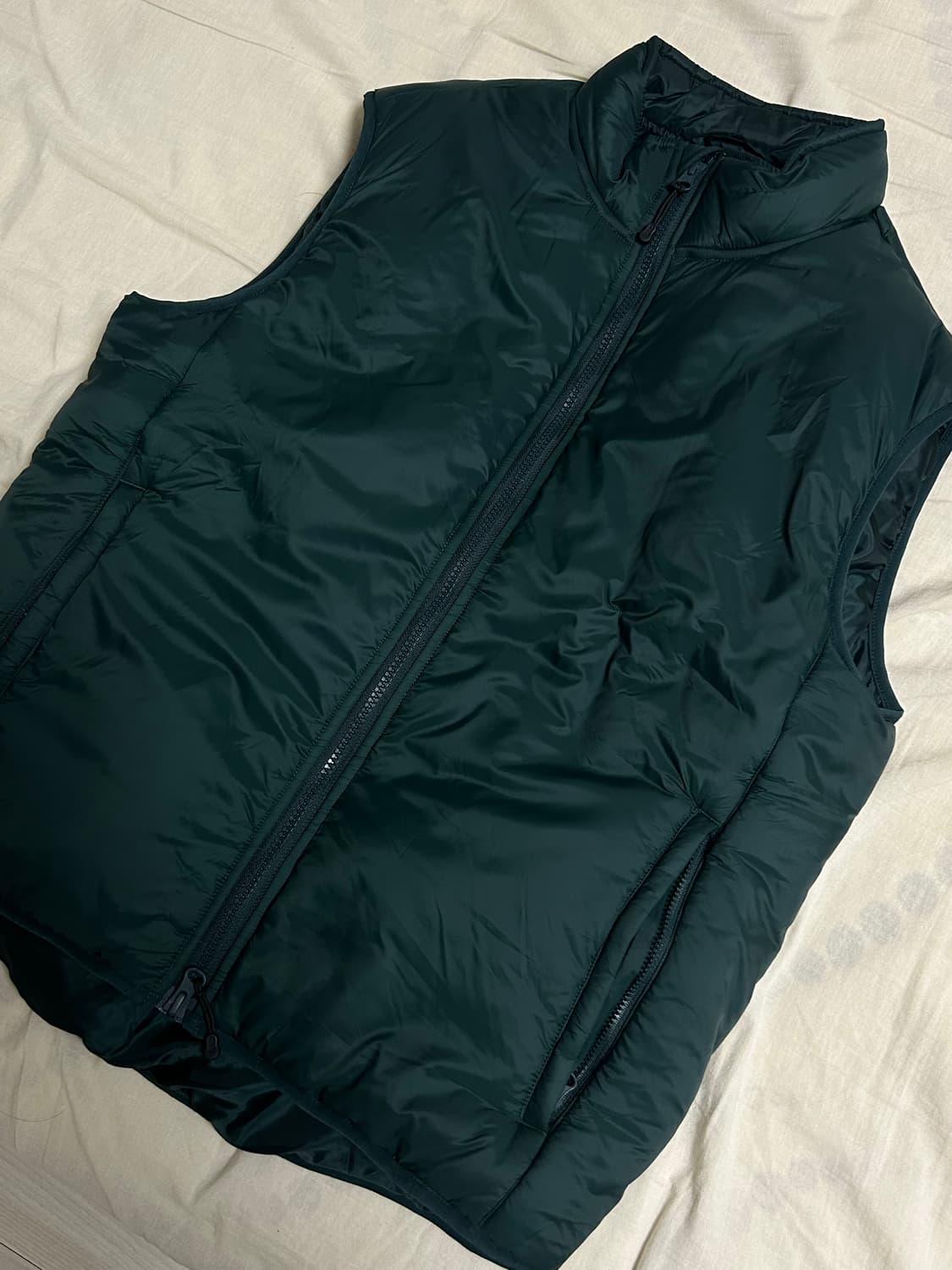 스테디에브리웨어 패딩 조끼 다크 그린 2사이즈 상품이미지1