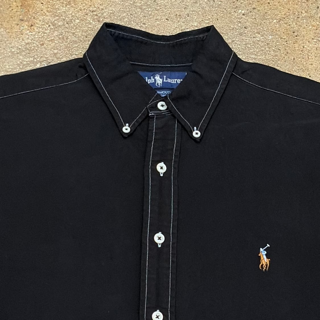 새상품급 00s 미국 빈티지 폴로랄프로렌 긴팔 검정 블랙셔츠 상품이미지3